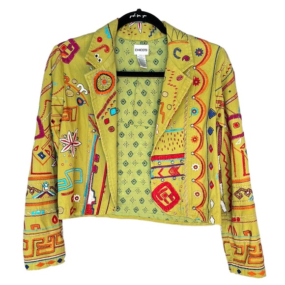 Chico's Jackets & Blazers - Chico’s Embroidered Jacket Boho Artsy